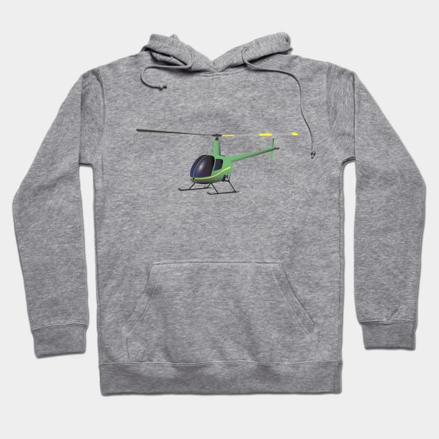 Light Green and Yellow Helicopter Hoodie by NorseTech